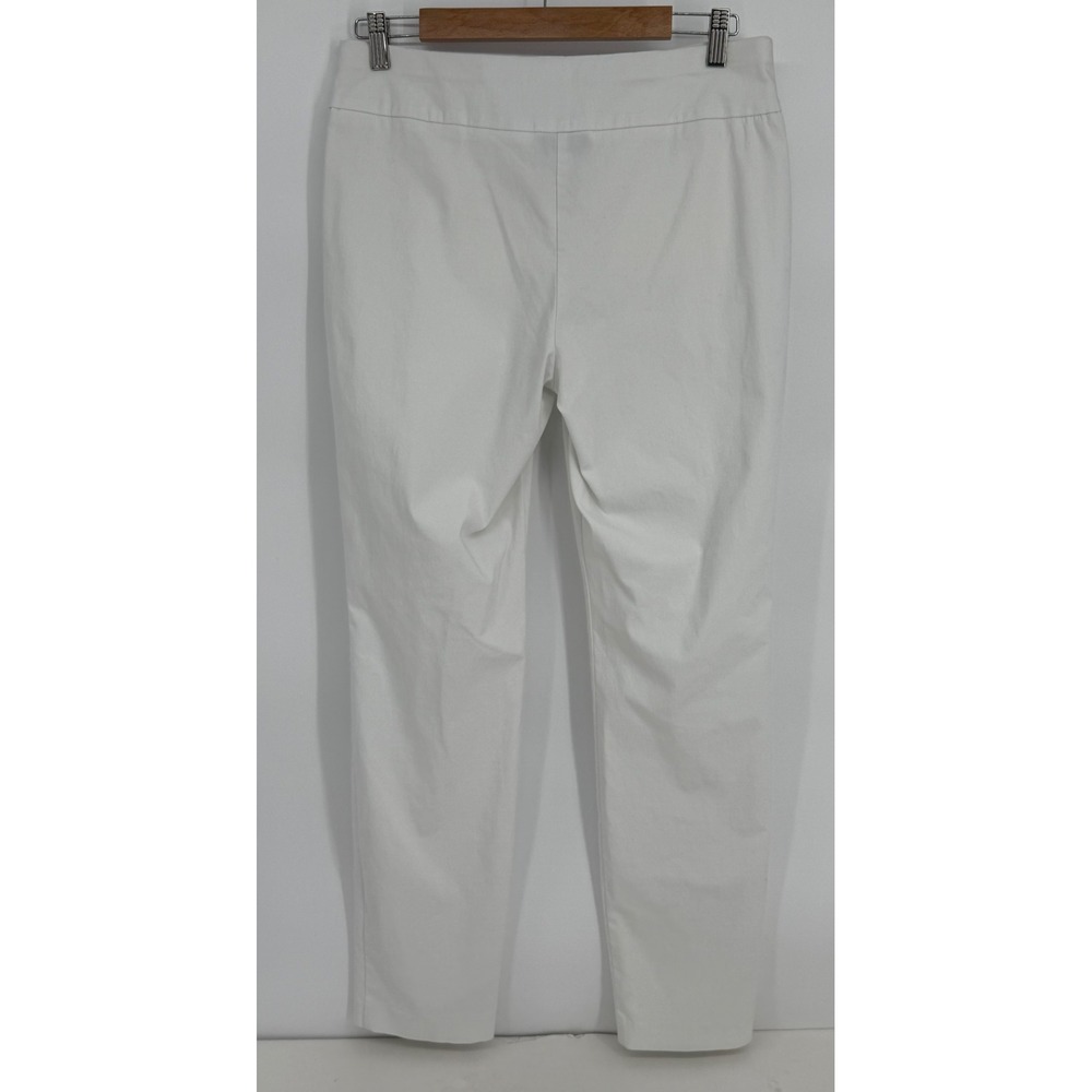 Alfani Womens White Pull On Stretch Slim Leg Dress Pants Sz 10 - Picture 6 of 10